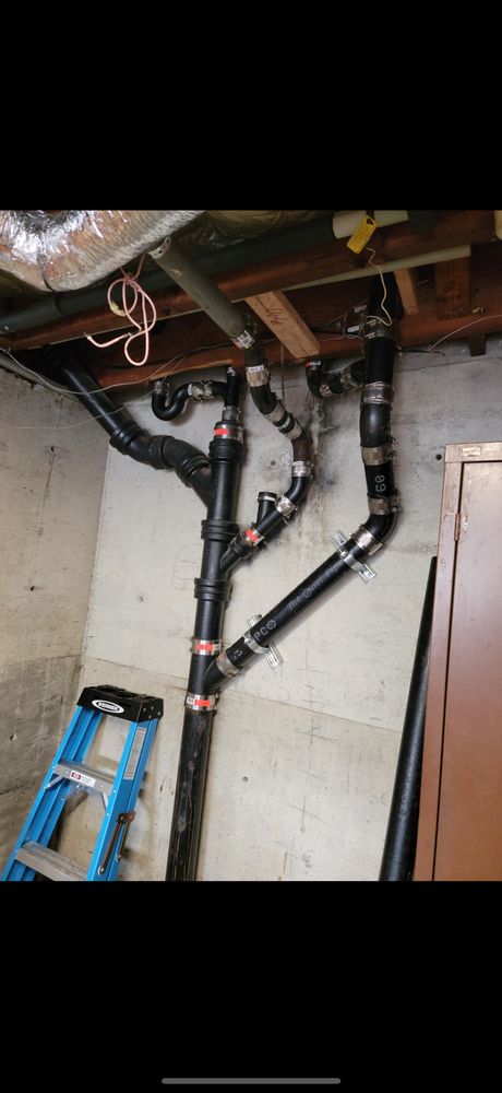 New PEX manifold and copper shutoff valves installed in a Yuma home